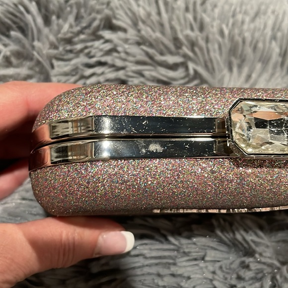 Victorias Secret pink and silver glitter clutch - Picture 4 of 11